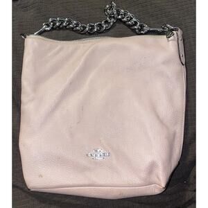 Authentic Coach Pink Rose Mini Abby Duffle Leather, Chain handle